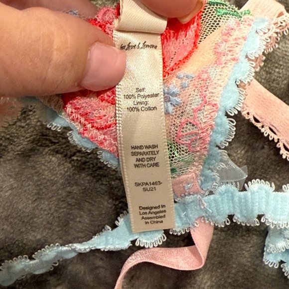 New! For Love And Lemons Swaying Rose Thong Panty 31272 - Picture 12 of 13